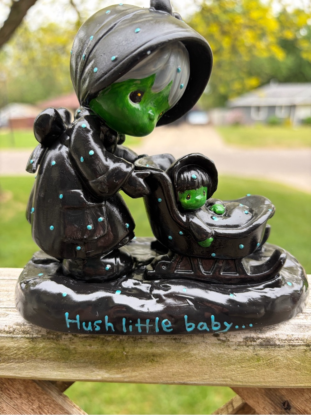 Gothic Cuties Handpainted Precious Moments 'Hush Little Baby' Zombie Nana & Baby